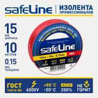 Изолента Safeline 15/10 красный 9357