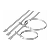 Стальной хомут STEKKER 4,6 х 300 мм, d пучка max 88 мм, нагрузка 50 кг, серый, SSCT46-300 32797