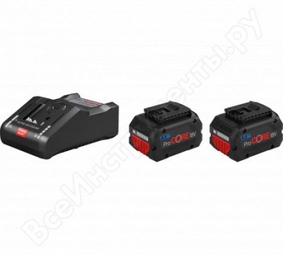 Bosch аккумулятор li-ion 2 x procore18v 8.0 ач + зарядное усттройство gal 18v-160 c 1600a016gp