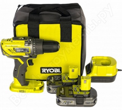 Ryobi 18в li-ion компактн.дрель-шуруповерт r18dd3-225s