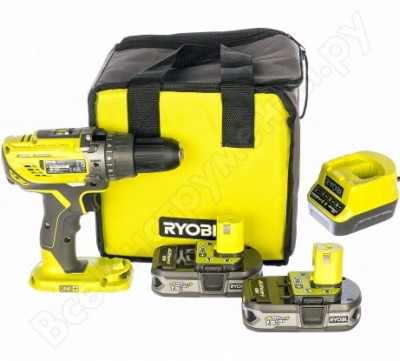Ryobi 18в li-ion ударная дрель-шуруповерт r18pd3-215s