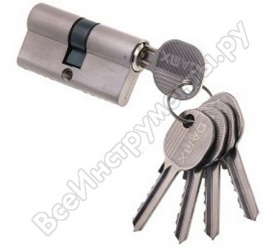 Damx цил. мех. простой ключ-ключ n80mm sn матовый никель 00000001819