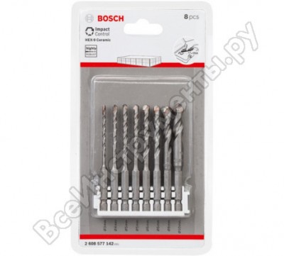 Bosch сверла hex-9 ceramic, 3-10мм 2608577142