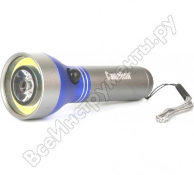 Camelion led51518 фонарь, титан, LED 3w + 3w cob, 2 реж. 3xlr03 в компл., алюм.,откр. блистер 13362