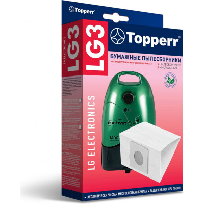 Topperr lg 3 пылесборник д/пылесоса lg vc 31..33..39..., 5 шт. 1018