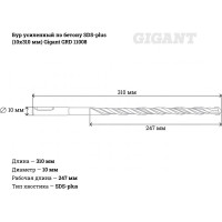 Gigant Усиленный бур SDS-plus 10x310 GRD 11008