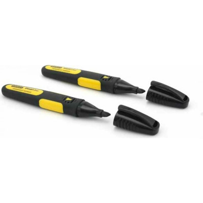 Stanley набор из 2-х черных маркеров fatmax с плоским наконечником 0-47-314