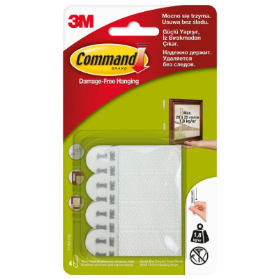 COMMAND 17202 Застежки для картин белые малые 4 пары 7100109089