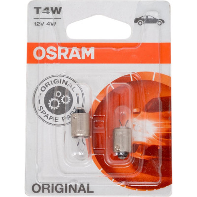 OSRAM Автолампа T4W BA9s , 2шт 12V ,1,10 3893-02B