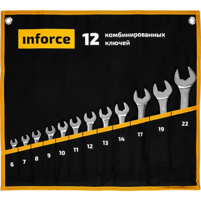 Inforce Набор комбинированных ключей Non-Slip 12 предметов 06-05-31