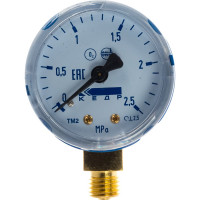 Кедр Манометр кисл. МП-50 ТИП-ТМ- 210Р.00 (0-2,5 МПа, кл.2,5, М12x1,5) О2-У 1240003