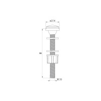 IDDIS Одноуровневая водосливная арматура нижний подвод Тип А. круглая резинка F012400-0004