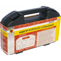 Набор алмазных коронок по керамограниту 9 предм. (25-73 мм) Энкор  9457