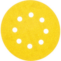 Шкурка шлифовальная 25 шт. для эксцентриковых шлифмашин (125 мм; К80; крепление на липучке) DEWALT DT 3113