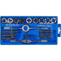 Набор метчиков и плашек FIT 70780, 20 шт