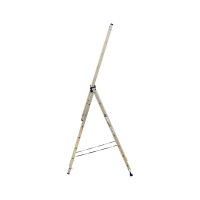 Лестница алюминиевая Алюмет 3х8 ступеней трехсекционная универсальная H3 5308