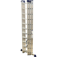 Лестница алюминиевая Алюмет 3х11 ступеней трехсекционная универсальная H3 5311