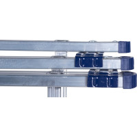 Лестница алюминиевая Алюмет 3х11 ступеней трехсекционная универсальная H3 5311