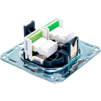 Двухместная телефонная розетка Volsten V01-14-F22-M, RJ -11, Magenta Nero, 9994