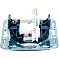 Двухместная телефонная розетка Volsten V01-14-F22-M, RJ -11, Magenta Nero, 9994