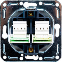 Двухместная телефонная розетка Volsten V01-14-F22-M, RJ -11, Magenta Nero, 9994