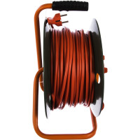 Силовой удлинитель на катушке GLANZEN 4 гн. 50 м ПВС 3x1,5 IP44 арт. EB-50-007 00012294