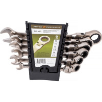 Набор ключей Дело Техники комбинированных трещоточных шарнирных 6 шт., холдер 515460