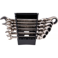 Набор ключей Дело Техники комбинированных трещоточных шарнирных 6 шт., холдер 515460