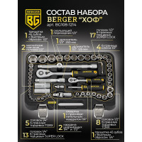 Универсальный набор инструментов 108 предметов Berger BG BG108-1214