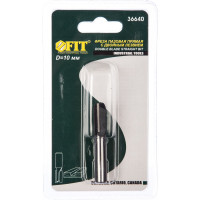 Фреза пазовая (10х20х58 мм; 2 лезвия; хвостовик 8 мм) по дереву FIT IT 36640