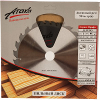 Диск пильный (184 мм; 40T; 16 мм) по дереву профи АТАКА 8079540