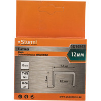 Скоба закаленная (1000 шт; 12 мм; Тип 53) для степлеров Sturm 1071-02-12
