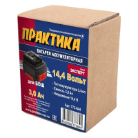 Аккумулятор (14.4 В; 3.0 А*ч; LiION) для инструментов BOSCH коробка ПРАКТИКА 773-644