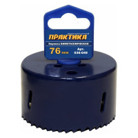 Коронка биметаллическая (76 мм) ПРАКТИКА 036-049