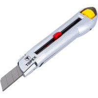 Нож с отламывающимся лезвием TOPEX в металлическом корпусе, 18 мм 17B103