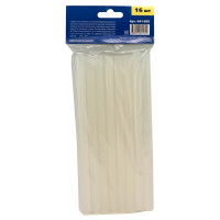 Клей белый, прозрачный (16 шт; 11х200 мм) для клеевого пистолета ПРАКТИКА 641-602