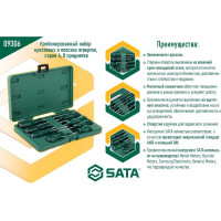Комбинированный набор крестовых и плоских отверток 8шт серия А SATA 09306