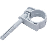 Одинарный пластиковый кронштейн с дюбелем MasterProf 20-22 мм, 5 шт ИС.130164