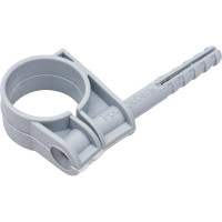 Одинарный пластиковый кронштейн с дюбелем MasterProf 20-22 мм, 5 шт ИС.130164