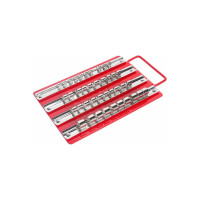 Лоток с реечными держателями головок JTC 1/4" х 10 шт, 3/8" х 20 шт, 1/2" х 10 шт, 250x150 мм, 3412 743283