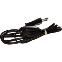 Шнур для бра с проходным выключателем, черный ШВВП 2х0,75 1,7м UNIVersal А1060 Ч