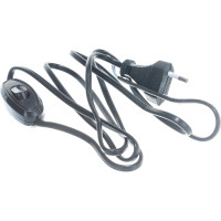 Шнур для бра с проходным выключателем, черный ШВВП 2х0,75 1,7м UNIVersal А1060 Ч