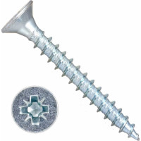 Саморез КРЕП-КОМП белый цинк POZY 3,5х30 1000шт бд3530ф