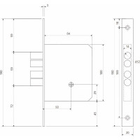 Врезной замок APECS 99-K-CR 17224