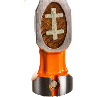 Молоток-гвоздодер Truper с рифленым бойком, деревянная ручка, американский орех, увеличенная площадь бойка, вес бойка-0,5 кг, длина ручки-41 см 19990