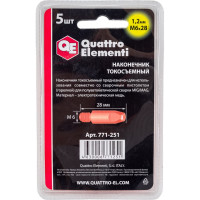 Наконечник токосъемный (5 шт; 1.2 мм; M6x28 мм) QUATTRO ELEMENTI 771-251