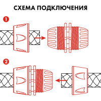 Муфта соединительная (3/4'' - 3/4''; мягкий пластик) QUATTRO ELEMENTI 646-065