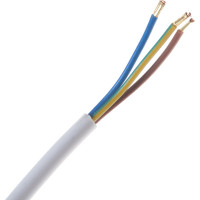 Сетевой шнур с вилкой V3 ПВС 3x0.75, 1.5м с з/к, белый LUX 4606400615804