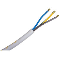 Сетевой шнур с вилкой V3 ПВС 3x0.75, 1.5м с з/к, белый LUX 4606400615804