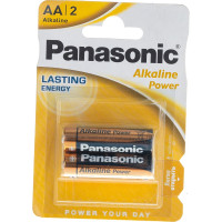 Щелочная батарейка LR6 AA Alkaline 1.5В бл/2 Panasonic 5410853042259